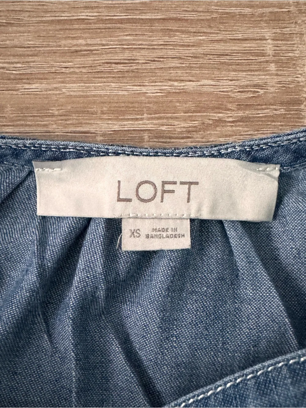 Loft Denim Puff-Sleeve Women's Top - Size XS